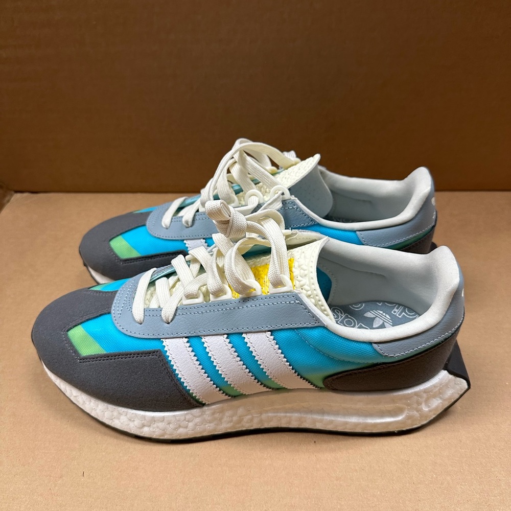 Men’s Adidas Retropy E5 sneakers Grey Cloud White Bliss Blue 10.5 NEW